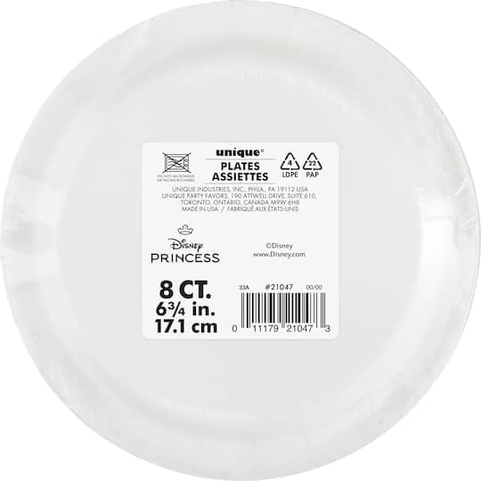 7" Disney® Princess Paper Plates, 8ct.